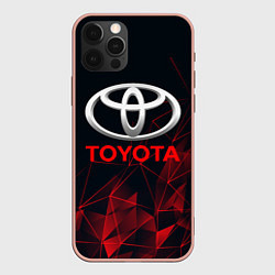 Чехол для iPhone 12 Pro Max TOYOTA, цвет: 3D-светло-розовый