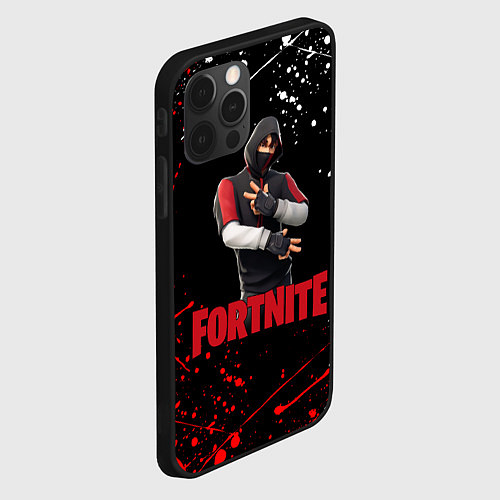 Чехол iPhone 12 Pro Max FORTNITE x IKONIK / 3D-Черный – фото 2