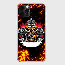 Чехол для iPhone 12 Pro Max Fire Biker Z, цвет: 3D-светло-розовый