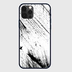 Чехол для iPhone 12 Pro Max ШТРИХИ, цвет: 3D-черный