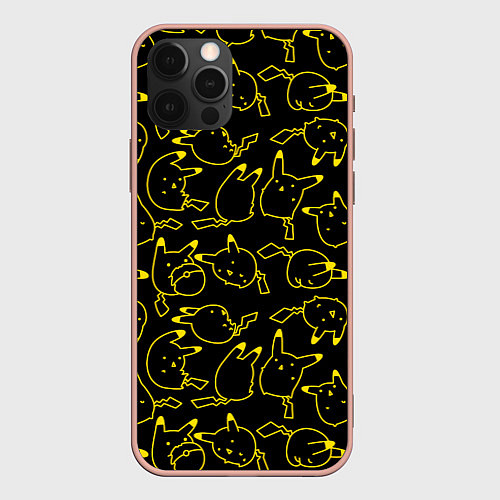 Чехол iPhone 12 Pro Max Покемоны / 3D-Светло-розовый – фото 1