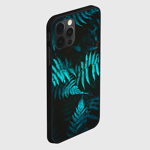 Чехол iPhone 12 Pro Max ПАПОРОТНИК / 3D-Черный – фото 2