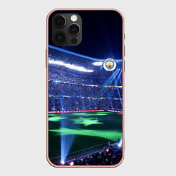 Чехол для iPhone 12 Pro Max FC MANCHESTER CITY, цвет: 3D-светло-розовый