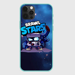 Чехол для iPhone 12 Pro Max 8 bit blue brawl stars 8 бит, цвет: 3D-мятный