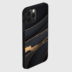 Чехол для iPhone 12 Pro Max Black gold, цвет: 3D-черный — фото 2