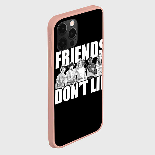 Чехол iPhone 12 Pro Max Friends Dont Lie / 3D-Светло-розовый – фото 2