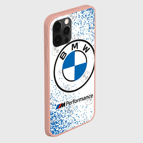 Чехол iPhone 12 Pro Max BMW БМВ / 3D-Светло-розовый – фото 2