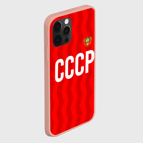 Чехол iPhone 12 Pro Max Форма сборной СССР / 3D-Светло-розовый – фото 2