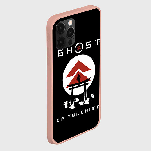 Чехол iPhone 12 Pro Max Ghost of Tsushima / 3D-Светло-розовый – фото 2