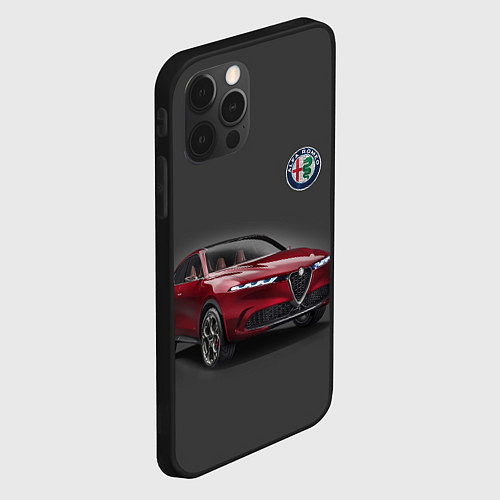 Чехол iPhone 12 Pro Max Alfa Romeo - Italy / 3D-Черный – фото 2