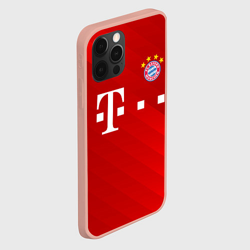 Чехол iPhone 12 Pro Max FC Bayern Munchen / 3D-Светло-розовый – фото 2