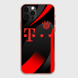 Чехол для iPhone 12 Pro Max FC Bayern Munchen, цвет: 3D-светло-розовый