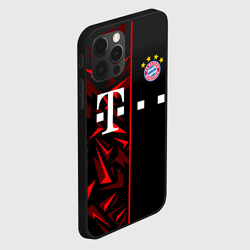Чехол iPhone 12 Pro Max FC Bayern Munchen Форма / 3D-Черный – фото 2