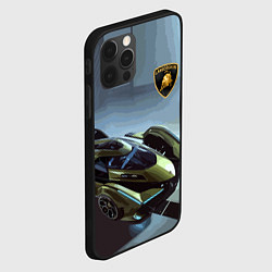 Чехол для iPhone 12 Pro Max Lamborghini - motorsport extreme, цвет: 3D-черный — фото 2