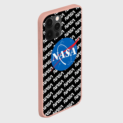 Чехол iPhone 12 Pro Max NASA / 3D-Светло-розовый – фото 2