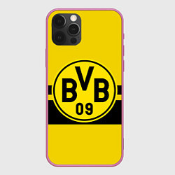 Чехол для iPhone 12 Pro Max BORUSSIA DORTMUND, цвет: 3D-малиновый