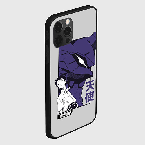 Чехол iPhone 12 Pro Max Синдзи Икари / 3D-Черный – фото 2