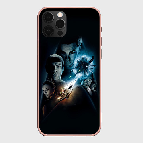 Чехол iPhone 12 Pro Max Star Trek / 3D-Светло-розовый – фото 1