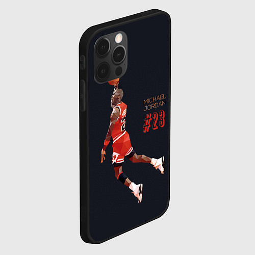 Чехол iPhone 12 Pro Max MICHAEL JORDAN / 3D-Черный – фото 2