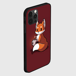 Чехол для iPhone 12 Pro Max Кофе любят не только люди, цвет: 3D-черный — фото 2