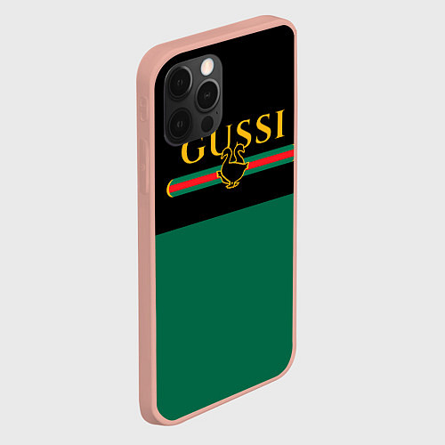 Чехол iPhone 12 Pro Max GUSSI ГУСИ / 3D-Светло-розовый – фото 2