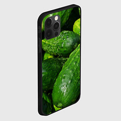 Чехол для iPhone 12 Pro Max Огурцы, цвет: 3D-черный — фото 2