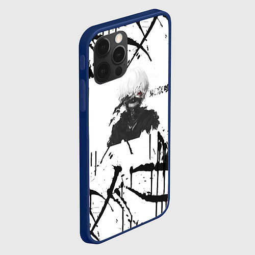 Чехол iPhone 12 Pro Max Токийский гуль / 3D-Тёмно-синий – фото 2
