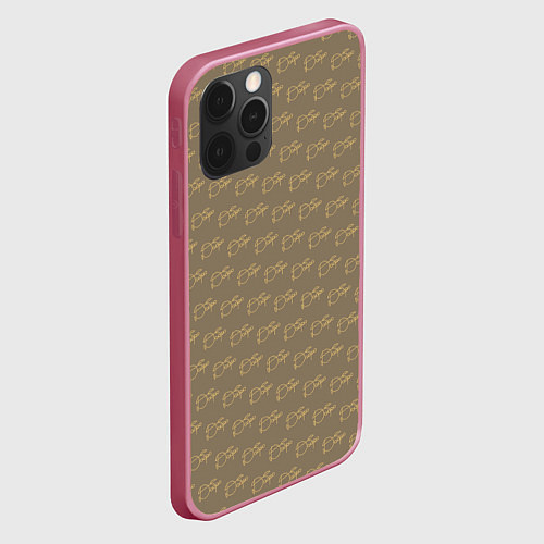 Чехол iPhone 12 Pro Max Будь Добрее / 3D-Малиновый – фото 2