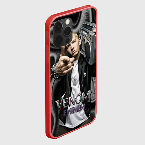 Чехол iPhone 12 Pro Max Eminem-Venom / 3D-Красный – фото 2