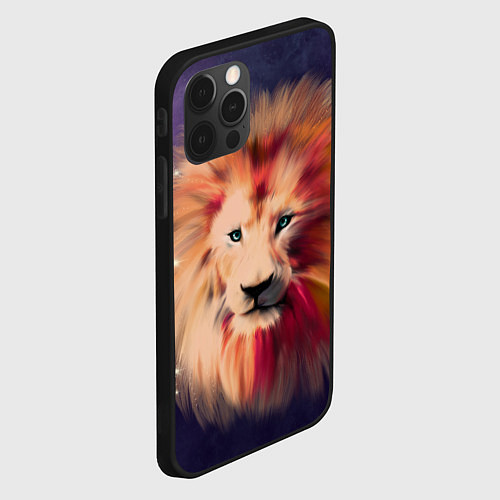 Чехол iPhone 12 Pro Max Звездный Лев / 3D-Черный – фото 2