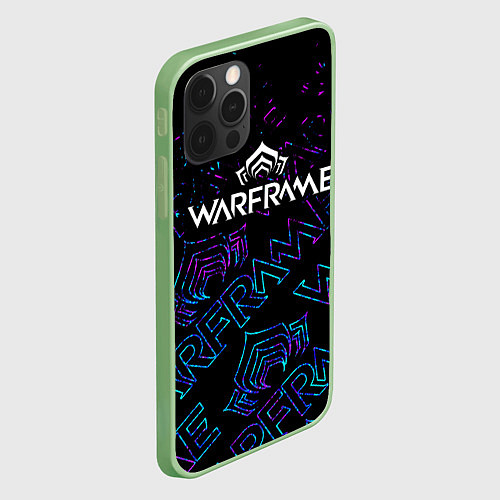 Чехол iPhone 12 Pro Max WARFRAME ВАРФРЕЙМ / 3D-Салатовый – фото 2