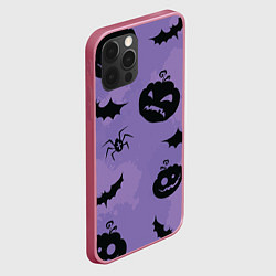 Чехол для iPhone 12 Pro Max Фиолетовый хэллоуин, цвет: 3D-малиновый — фото 2