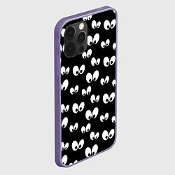 Чехол для iPhone 12 Pro Max Глазки в темноте, цвет: 3D-серый — фото 2