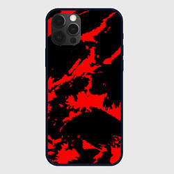 Чехол для iPhone 12 Pro Max Красный на черном, цвет: 3D-черный