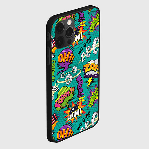 Чехол iPhone 12 Pro Max Pop art comics / 3D-Черный – фото 2