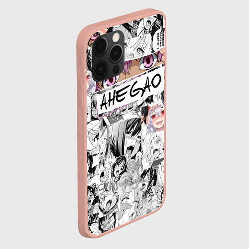 Чехол iPhone 12 Pro Max Ахегао Ahegao / 3D-Светло-розовый – фото 2