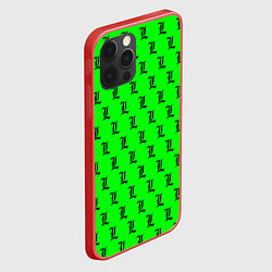 Чехол для iPhone 12 Pro Max Эл паттерн зеленый, цвет: 3D-красный — фото 2