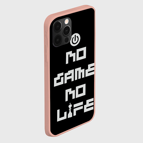 Чехол iPhone 12 Pro Max NO GAME NO LIFE / 3D-Светло-розовый – фото 2