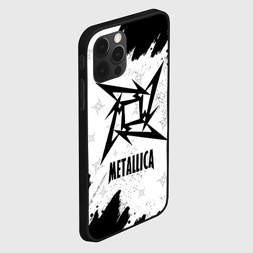 Чехол iPhone 12 Pro Max METALLICA МЕТАЛЛИКА / 3D-Черный – фото 2