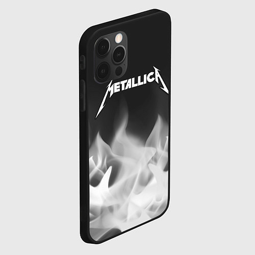 Чехол iPhone 12 Pro Max METALLICA МЕТАЛЛИКА / 3D-Черный – фото 2