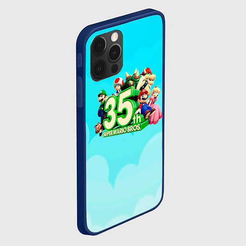 Чехол iPhone 12 Pro Max Mario / 3D-Тёмно-синий – фото 2