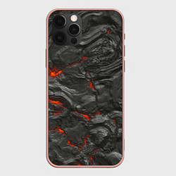 Чехол для iPhone 12 Pro Max Застывшая лава, цвет: 3D-светло-розовый