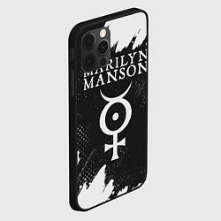 Чехол для iPhone 12 Pro Max MARILYN MANSON М МЭНСОН, цвет: 3D-черный — фото 2