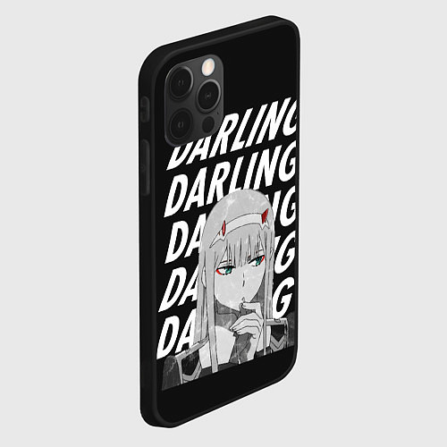 Чехол iPhone 12 Pro Max ZeroTwo Darling in the Franx / 3D-Черный – фото 2