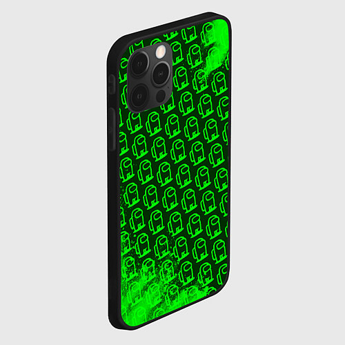 Чехол iPhone 12 Pro Max AMONG US АМОНГ АС / 3D-Черный – фото 2
