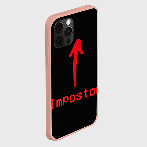 Чехол iPhone 12 Pro Max Among Us / 3D-Светло-розовый – фото 2