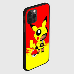 Чехол для iPhone 12 Pro Max Brawl starsLeon pikachu, цвет: 3D-черный — фото 2