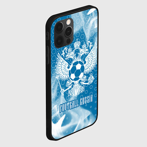 Чехол iPhone 12 Pro Max FOOTBALL RUSSIA Футбол / 3D-Черный – фото 2