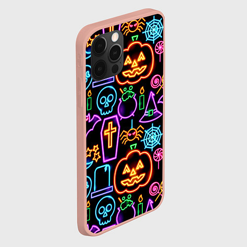 Чехол iPhone 12 Pro Max Halloween / 3D-Светло-розовый – фото 2