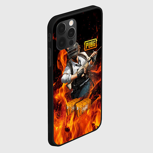 Чехол iPhone 12 Pro Max PUBG / 3D-Черный – фото 2